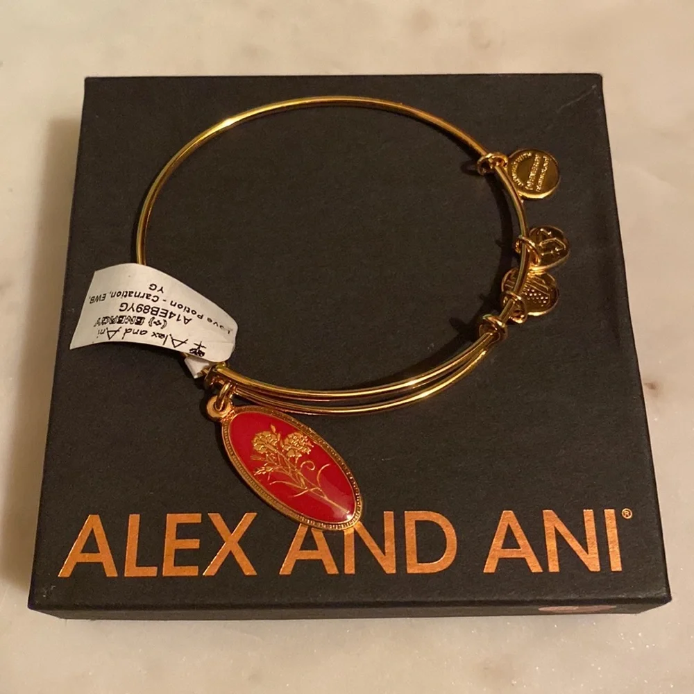 Alex and Ani Carnation Bracelet 🌷NWT and gift box - Picture 3 of 4